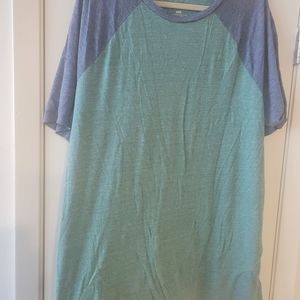Men’s Sonoma Green/Blue Colorblock Short Sleeve T Tee Shirt 2XB/2XL